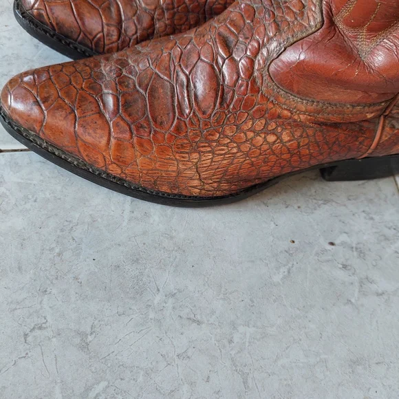 Pre Ban Sea Turtle Western Cowboy Boots - Picture 14 of 16